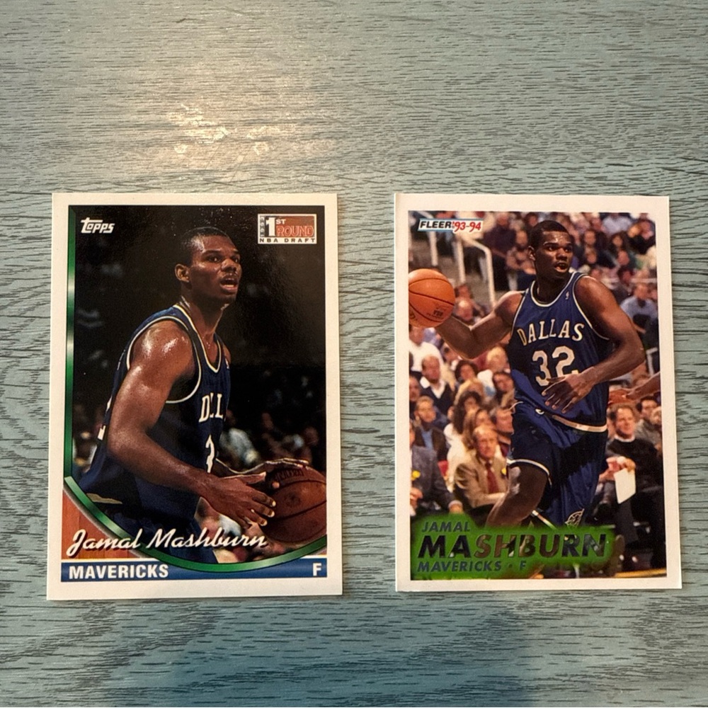 Jamal Mashburn RC Dallas Mavericks Basketball Card -  (Set of 2)